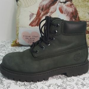 Boys Timberland Dark Gray Boots Size 10